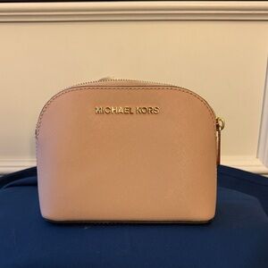 Michael Kors Pink Cosmetic Pouch with Gold Logo